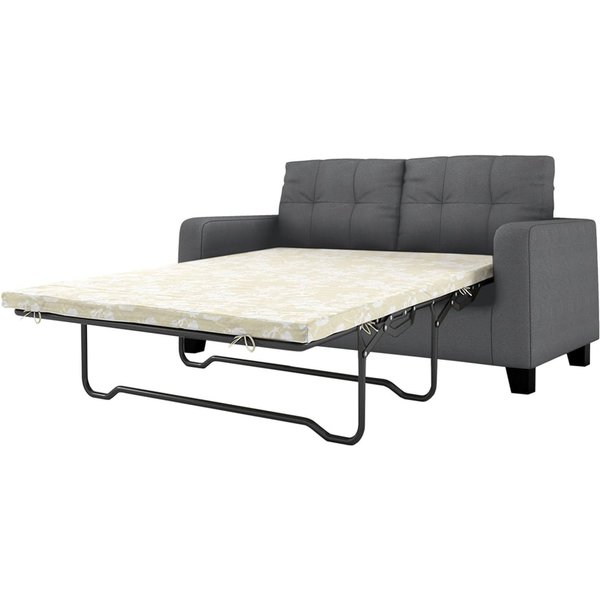 Gloss 2 Seater Sofa Bed, grey