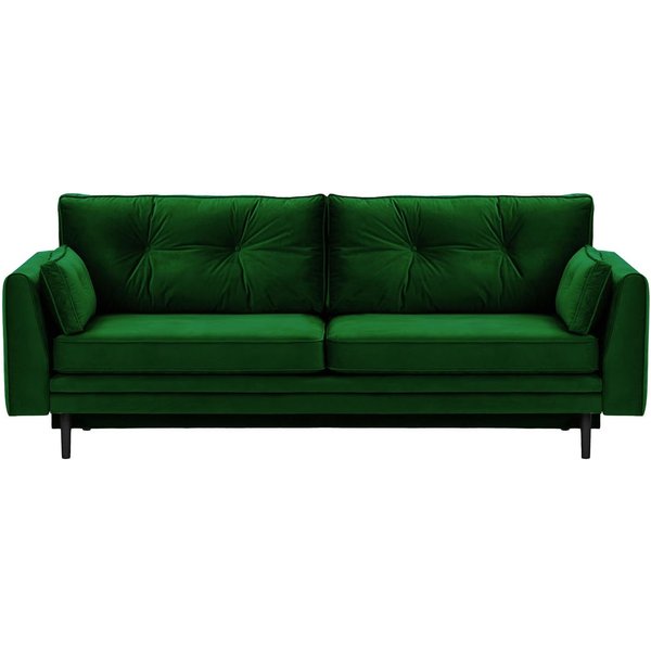 Amelia Sofa Bed with Storage, dark green, Leg colour: black