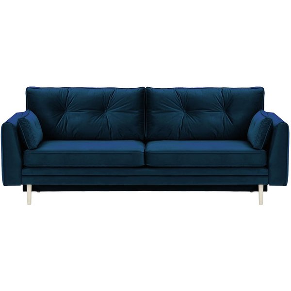 Amelia Sofa Bed with Storage, blue, Leg colour: white
