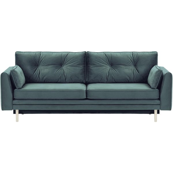 Amelia Sofa Bed with Storage, dirty blue, Leg colour: white