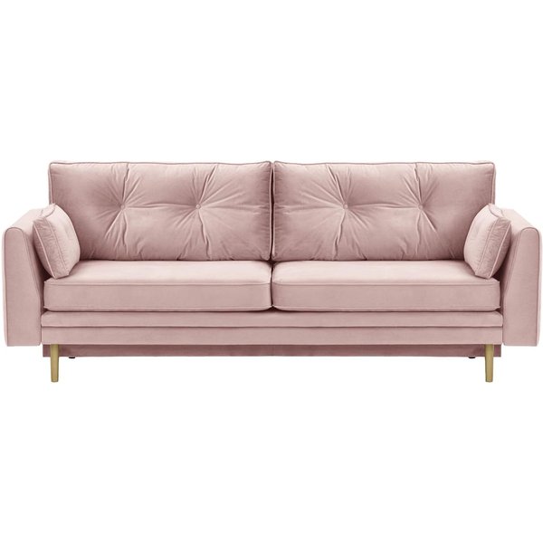 Amelia Sofa Bed with Storage, lilac, Leg colour: wax black