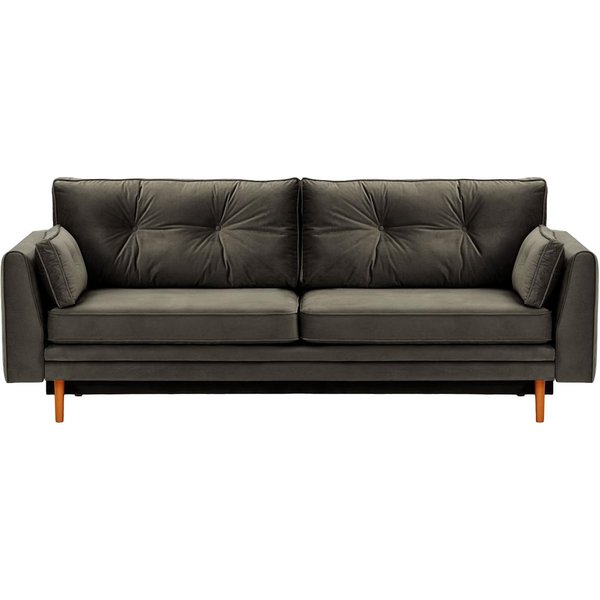 Amelia Sofa Bed with Storage, graphite, Leg colour: aveo