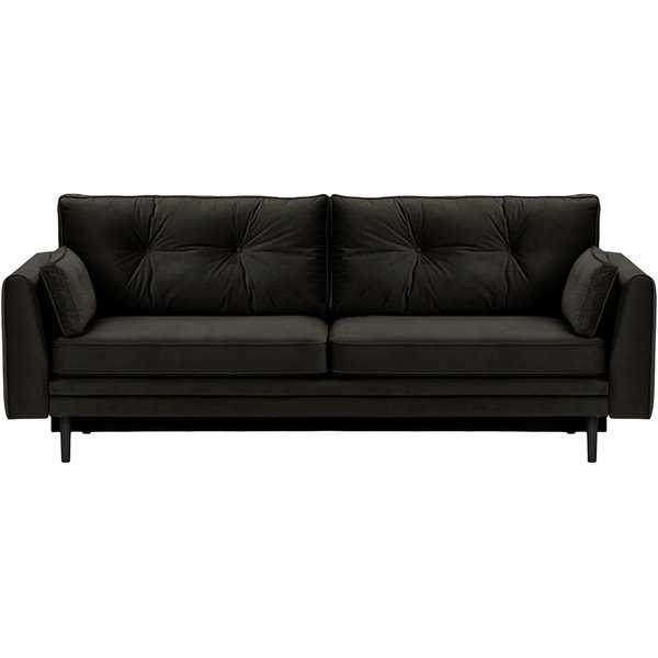 Amelia Sofa Bed with Storage, black, Leg colour: black