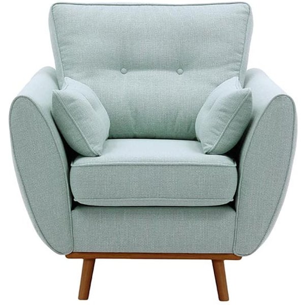 Zinola Armchair, azure, Leg colour: aveo