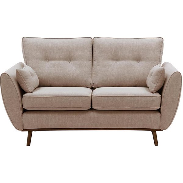 Zinola 2 Seater Sofa, dirty pink, Leg colour: dark oak