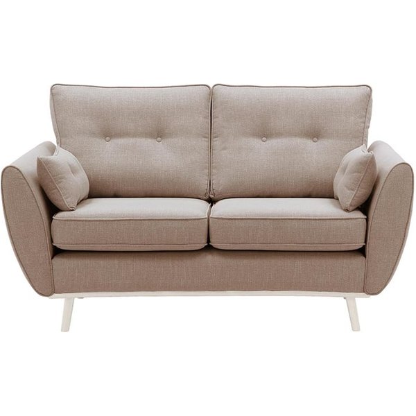 Zinola 2 Seater Sofa, dirty pink, Leg colour: white