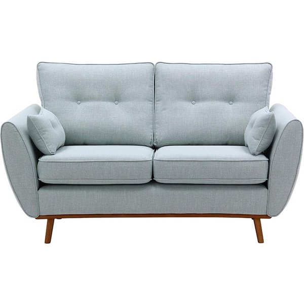 Zinola 2 Seater Sofa, azure, Leg colour: aveo