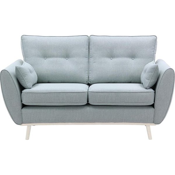 Zinola 2 Seater Sofa, azure, Leg colour: white