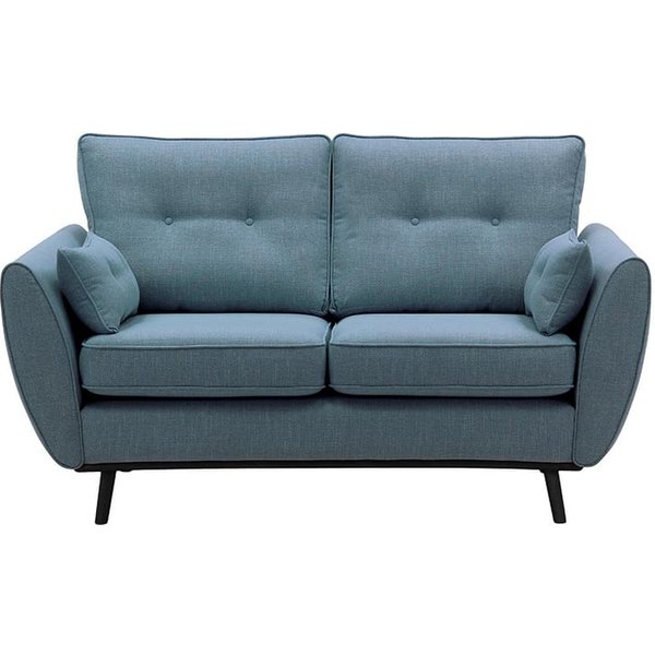 Zinola 2 Seater Sofa, blue, Leg colour: black
