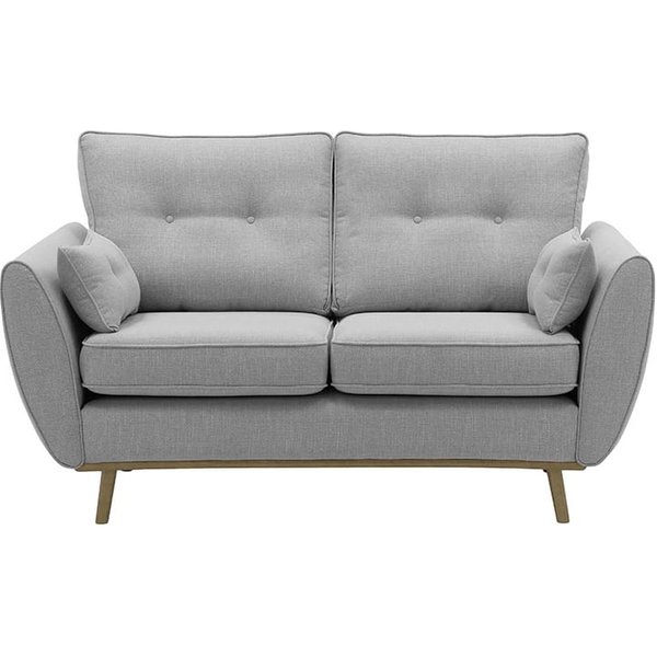 Zinola 2 Seater Sofa, grey, Leg colour: wax black
