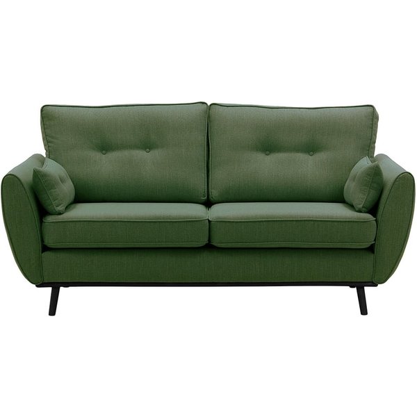 Zinola 3 Seater Sofa, green, Leg colour: black