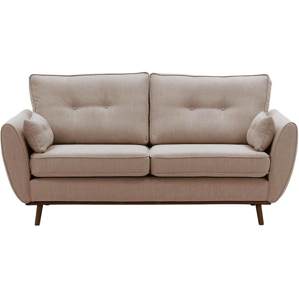Zinola 3 Seater Sofa, dirty pink, Leg colour: dark oak