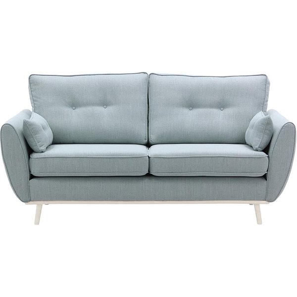 Zinola 3 Seater Sofa, azure, Leg colour: white