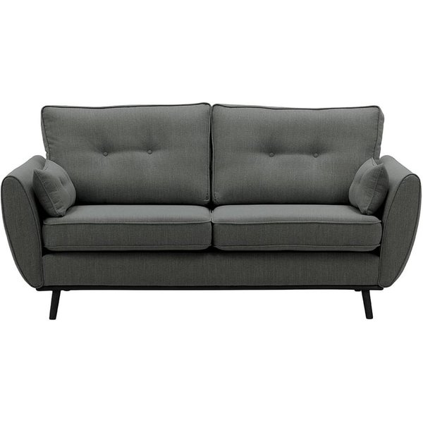 Zinola 3 Seater Sofa, dark grey, Leg colour: black