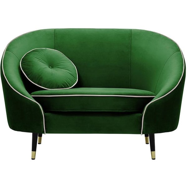 Kooper Armchair, dark green, Leg colour: Black + gold