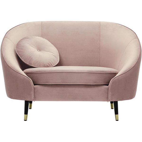 Kooper Armchair, lilac, Leg colour: Black + gold