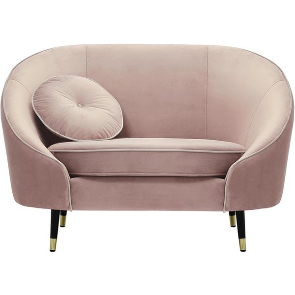 Kooper Armchair, lilac, Leg colour: Black + gold