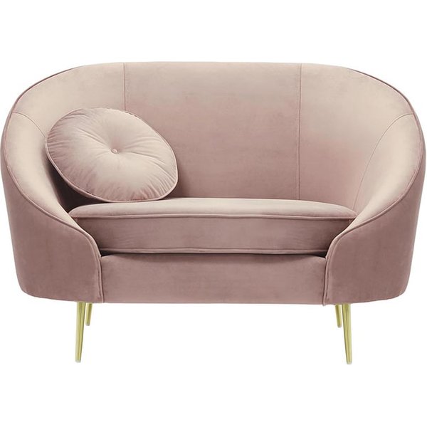 Kooper Armchair, lilac, Leg colour: gold metal