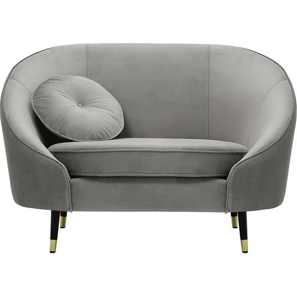 Kooper Armchair, silver, Leg colour: Black + gold
