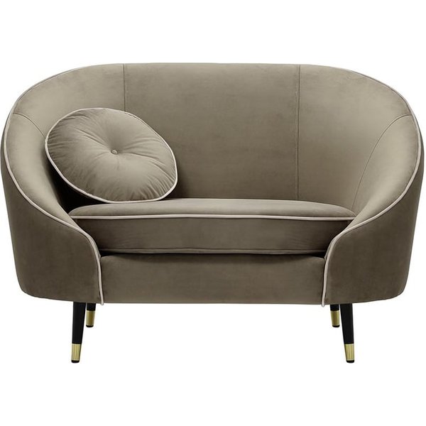Kooper Armchair, grey, Leg colour: Black + gold