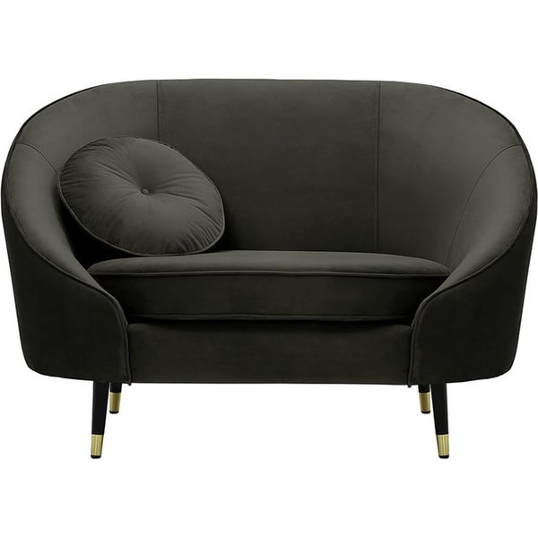 Kooper Armchair, graphite, Leg colour: Black + gold