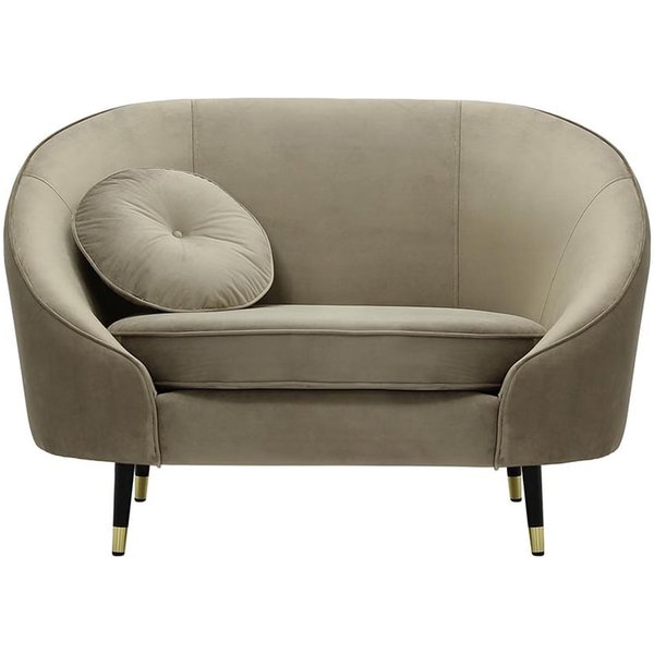 Kooper Armchair, mink, Leg colour: Black + gold
