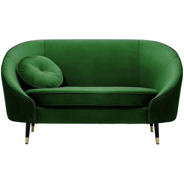 Kooper 2 Seater Sofa, dark green, Leg colour: Black + gold