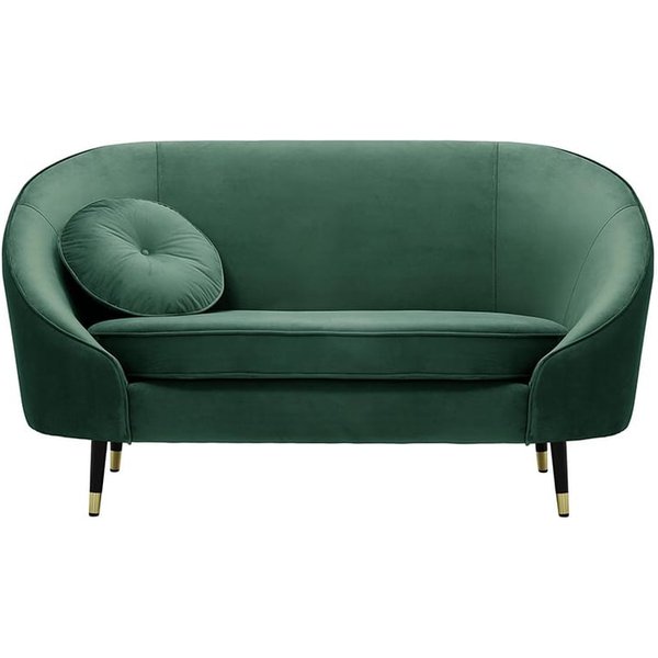 Kooper 2 Seater Sofa, V 33 - Rust, Leg colour: chrome metal