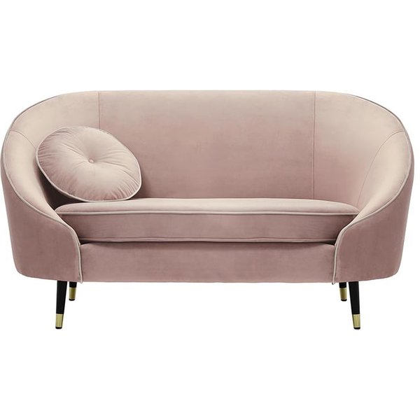 Kooper 2 Seater Sofa, lilac, Leg colour: Black + gold