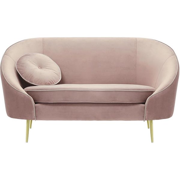 Kooper 2 Seater Sofa, lilac, Leg colour: gold metal