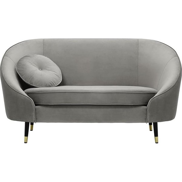 Kooper 2 Seater Sofa, silver, Leg colour: Black + gold