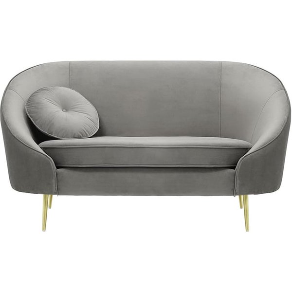 Kooper 2 Seater Sofa, silver, Leg colour: gold metal