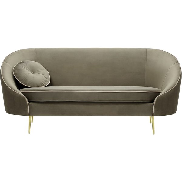 Kooper 2,5 Seater Sofa, grey, Leg colour: gold metal