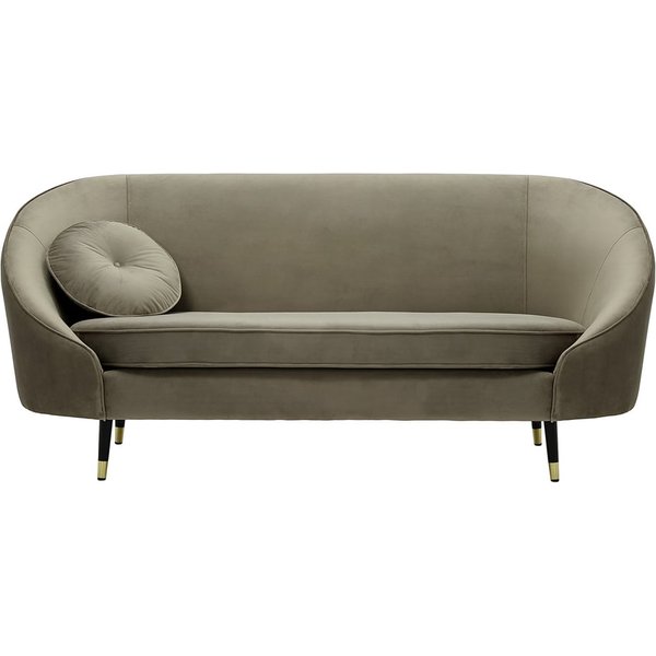 Kooper 2,5 Seater Sofa, grey, Leg colour: Black + gold