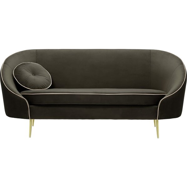 Kooper 2,5 Seater Sofa, graphite, Leg colour: gold metal