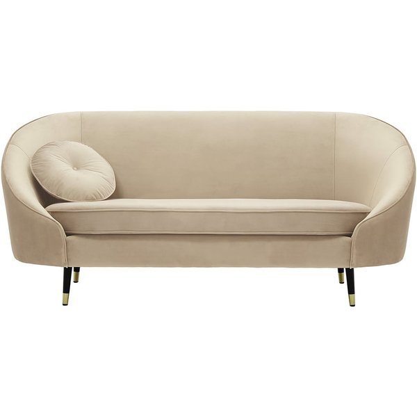 Kooper 2,5 Seater Sofa, light beige, Leg colour: Black + gold