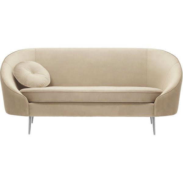 Kooper 2,5 Seater Sofa, light beige, Leg colour: chrome metal