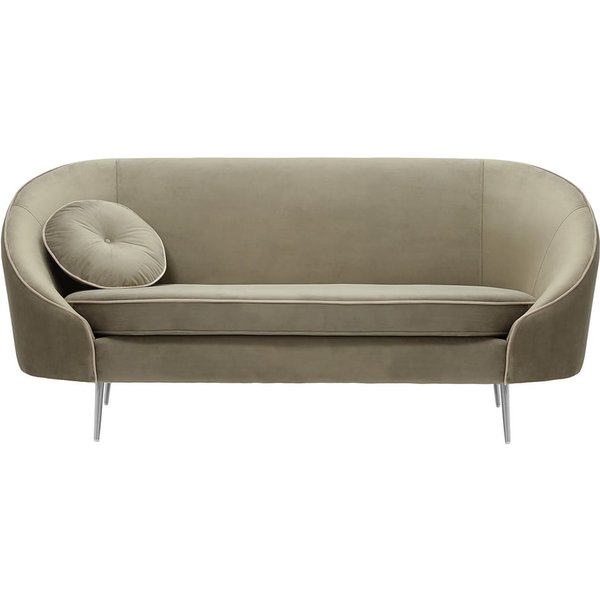 Kooper 2,5 Seater Sofa, mink, Leg colour: chrome metal