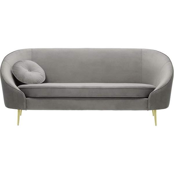 Kooper 3 Seater Sofa, silver, Leg colour: gold metal