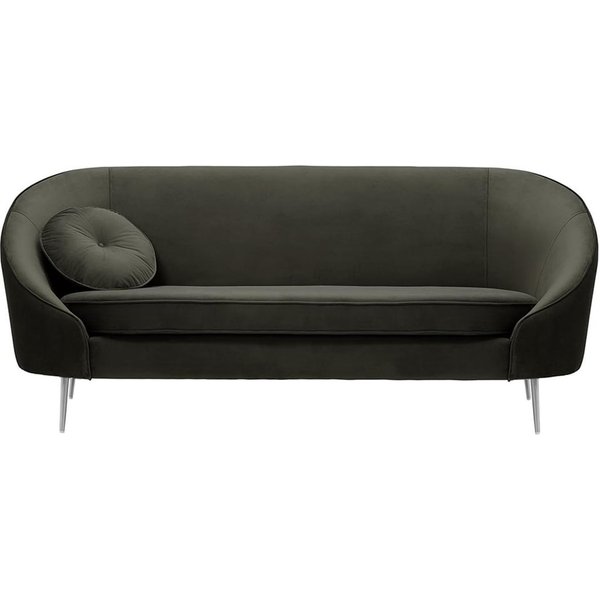 Kooper 3 Seater Sofa, graphite, Leg colour: chrome metal