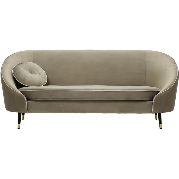 Kooper 3 Seater Sofa, mink, Leg colour: Black + gold