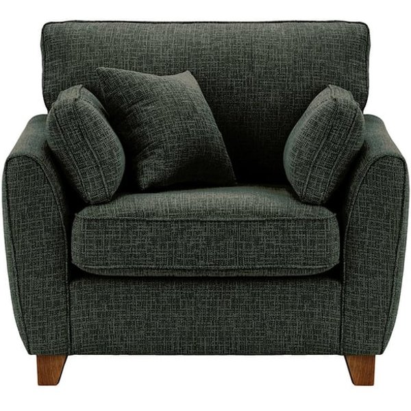 James Armchair, charcoal, Leg colour: dark oak