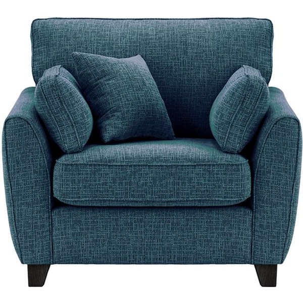James Armchair, teal, Leg colour: black