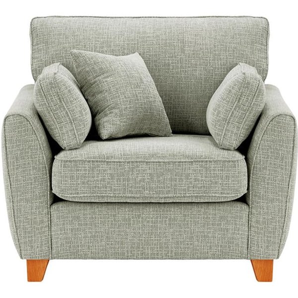 James Armchair, grey, Leg colour: aveo