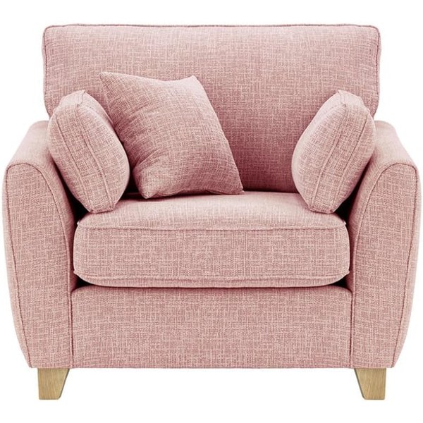 James Armchair, blush pink, Leg colour: wax black