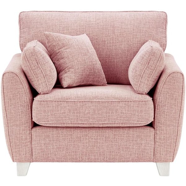 James Armchair, blush pink, Leg colour: white