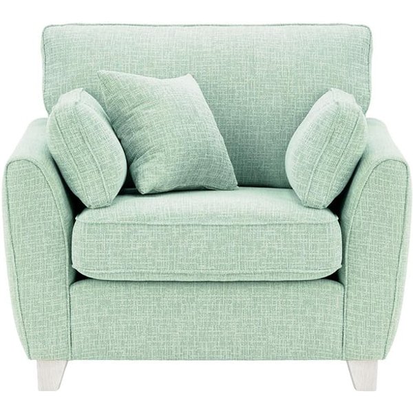 James Armchair, celadon, Leg colour: white