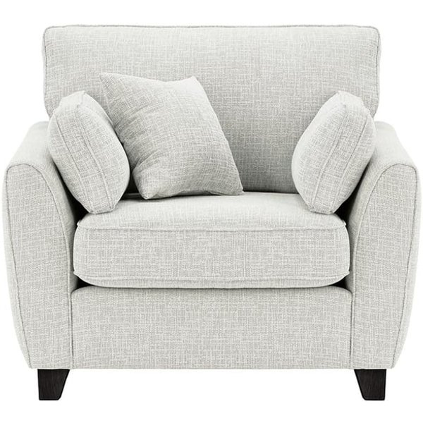 James Armchair, chalk, Leg colour: black
