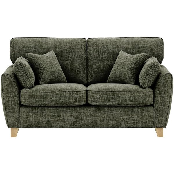 James 2 Seater Sofa, mid grey, Leg colour: wax black