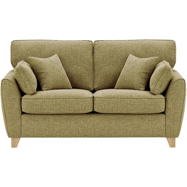 James 2 Seater Sofa, brown, Leg colour: wax black